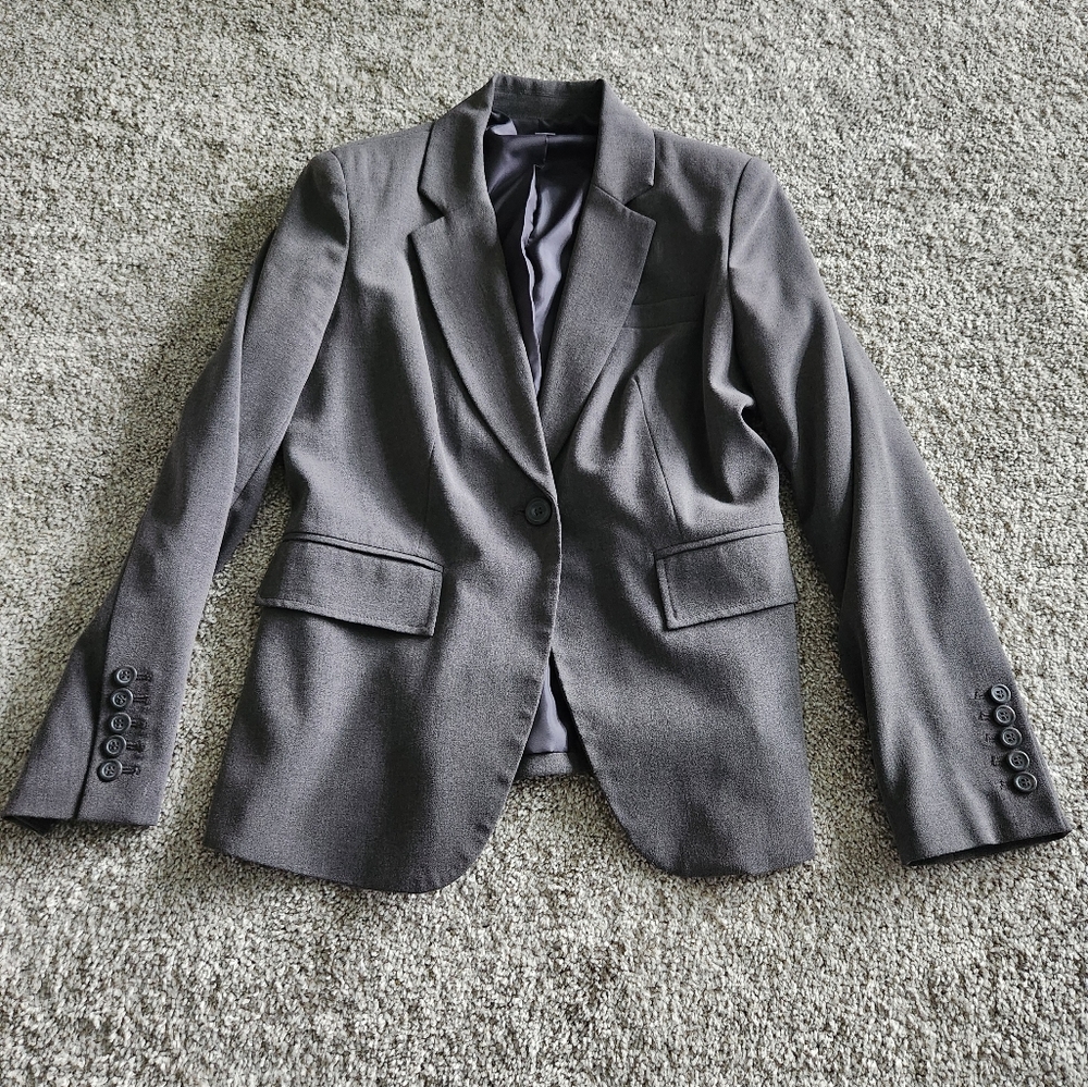 Womens Suit Jacket - Gray, Worthington